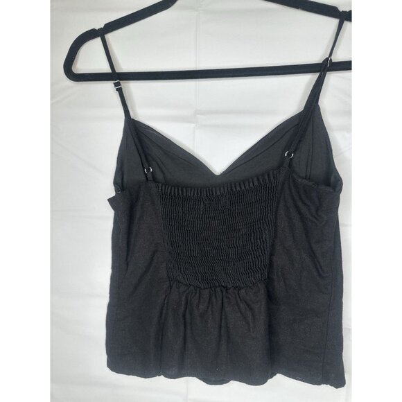 Zara Black Sweetheart Neckline Crop Top Tank Womens Large Adjustable - Picture 2 of 12